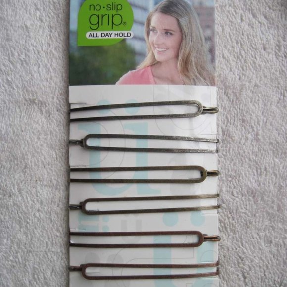 6 Scunci Open Design Betsy Metal Bobby Slide Hair Pin Silver Bronze Copper Black - Picture 11 of 12